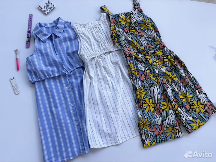 Летнее платье комбинезон для девочки р 128 Zara
