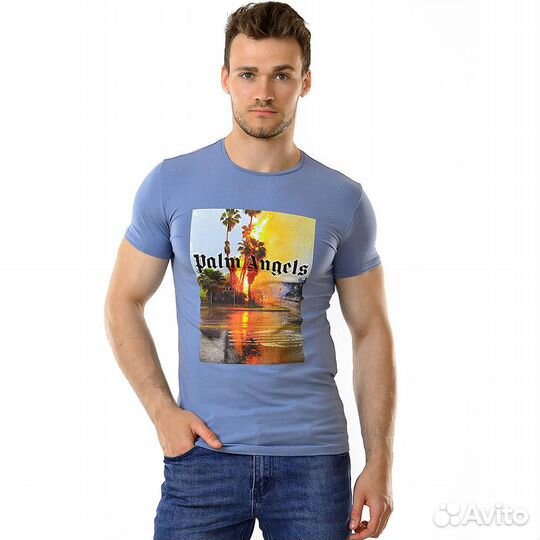 30410 Футболка мужская Crazy Brand Palm Angels, си