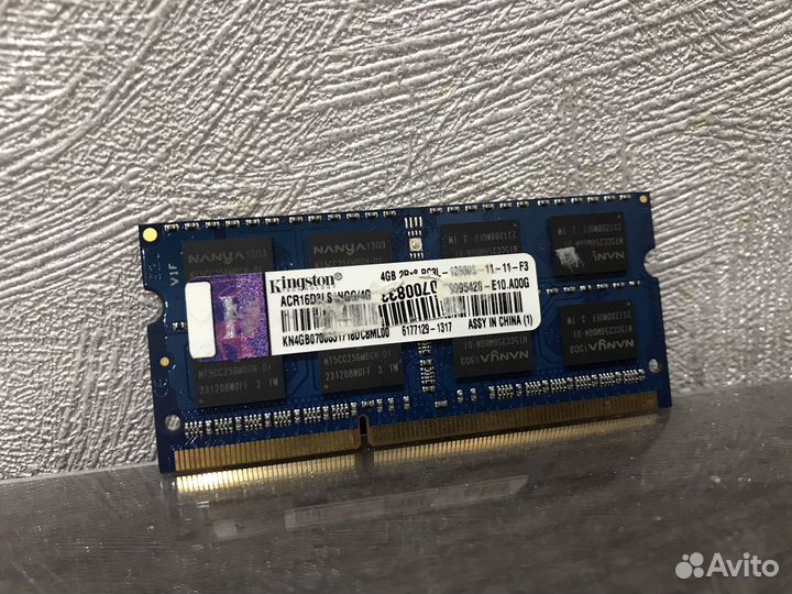 Озу для ноутбука DDR3L / DDR4