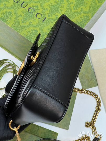 Сумка женская Gucci GG Marmont из кожи Премиум