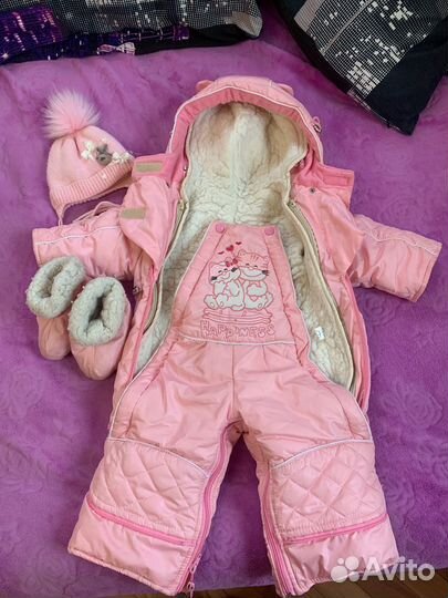 Зимний овечий комбенизон трансформер