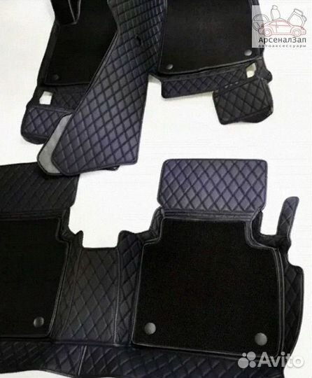 3D коврики Jeep Grand Cherokee из экокожи черные