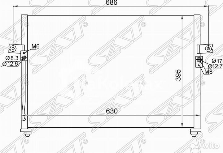 Радиатор кондиционера hyundai H1/starex 97