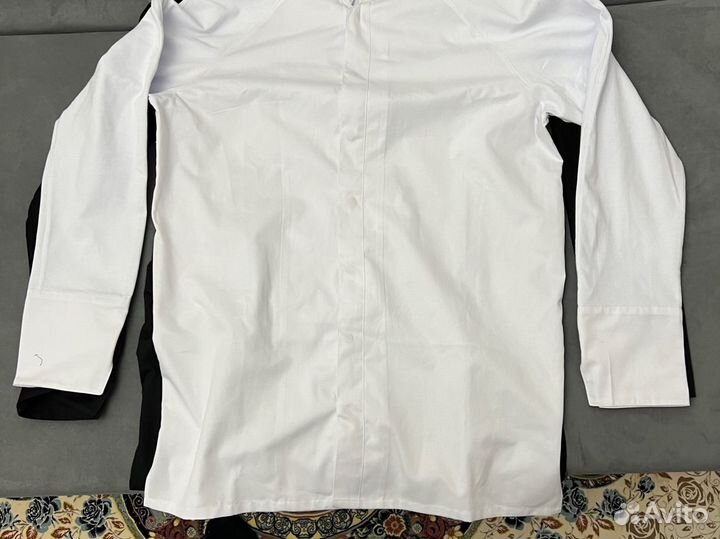 Поварской китель мужской черный белый