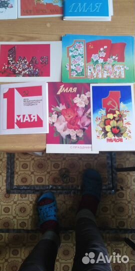 Открытки СССР к 1 мая и 9