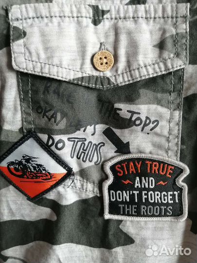 Рубашка на мальчика 12-13 лет камуфляжная