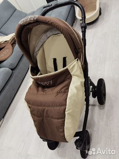 Коляска 3 в 1 Tutis Zippy бежевый/шоколад brow