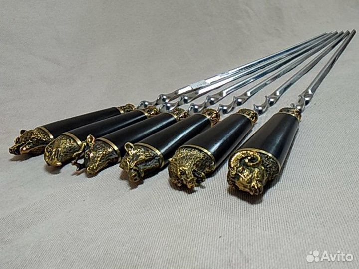 Шампура подарочные Охота (граб) 6шт