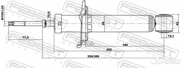 Амортизатор зад прав/лев 02658717R Febest