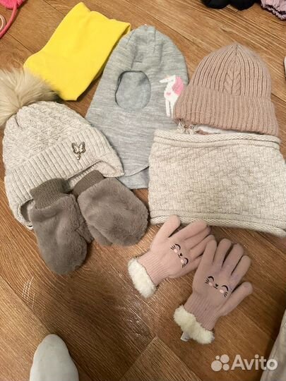 Шапка и варежки зимние