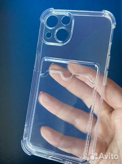 Чехол на iPhone 13 новый с карманом для карт