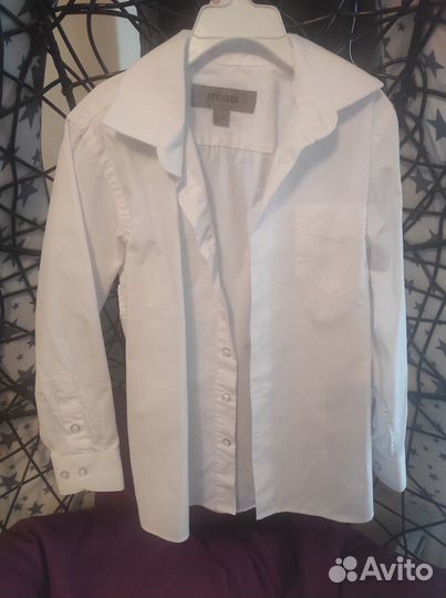 Рубашки m&s, hm, stenser 128-134, школьная форма