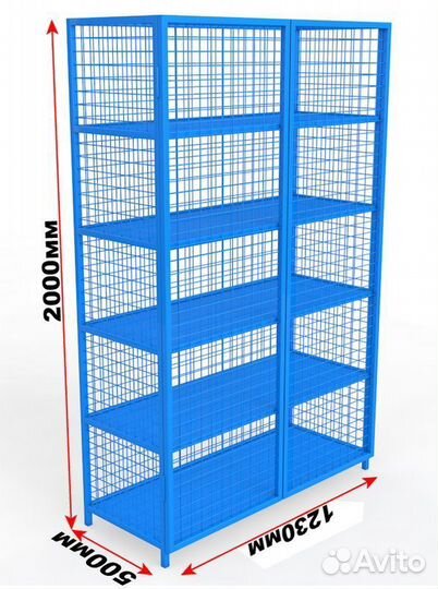 Стеллаж для спортивного инвентаря закрытого типа Pioner A13609