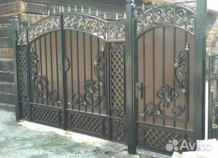 Кованные распашные ворота / монтаж и установка