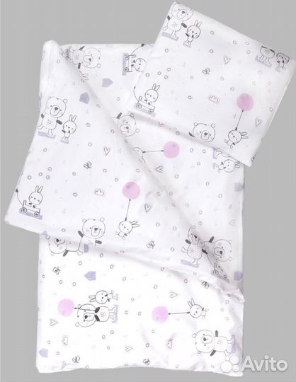 Одеяло и подушка в коляску/кроватку