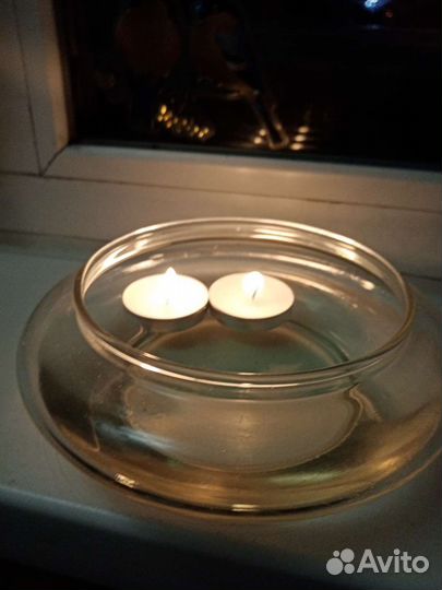 Стеклянная емкость для плавающих свечей