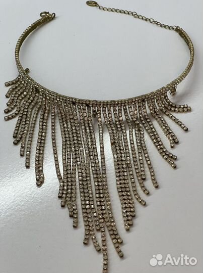 Ожерелье-чокер Zara золотой с камнями