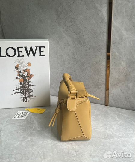 Сумка loewe puzzle 24 с плетёной ручкой