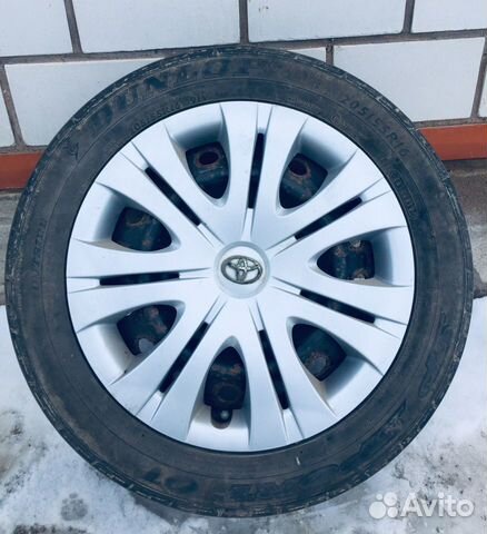 Диски штампованные r16+колпаки на toyota