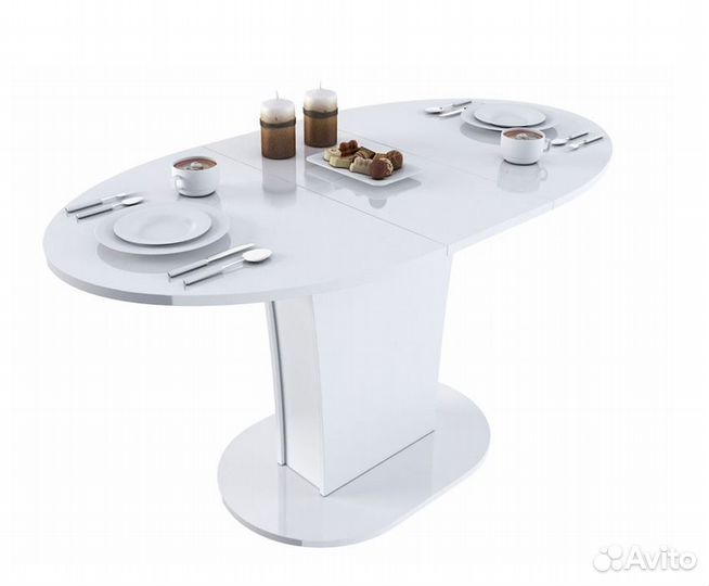 Раздвижной стол Белый