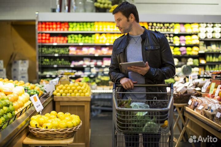 Магазин продуктов 230м2 с павильонами и лицензией