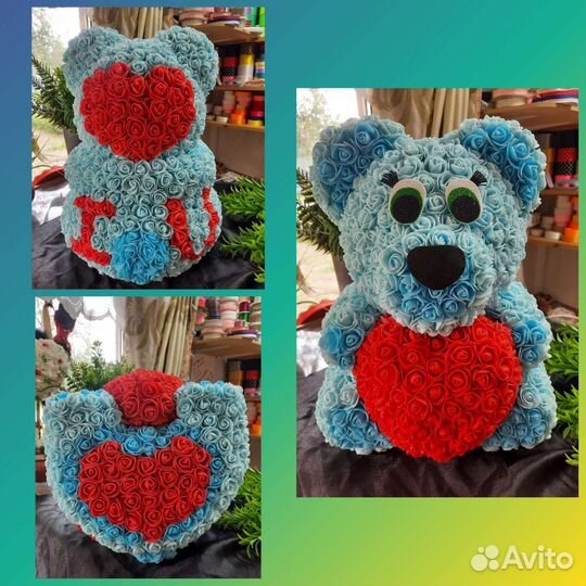 Мишка из роз