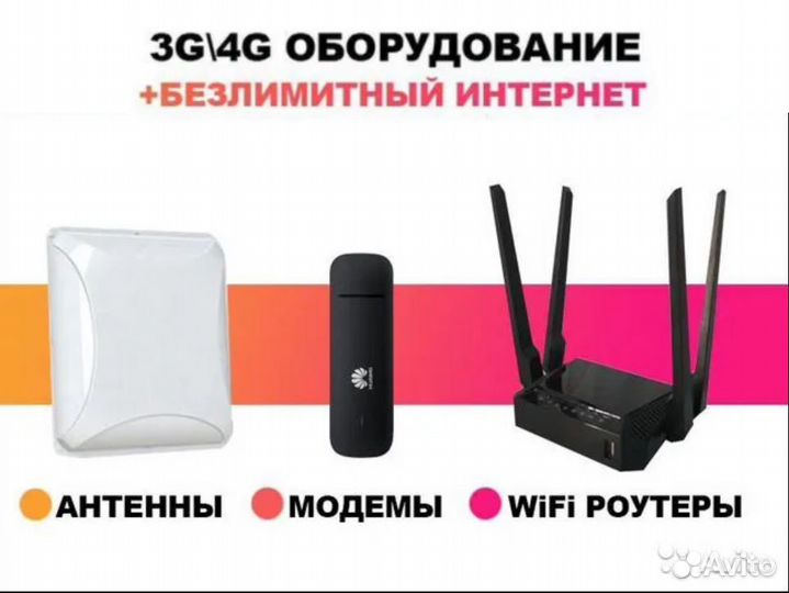 Интернет I 4g модем I Wi-Fi роутер I 4g антенна