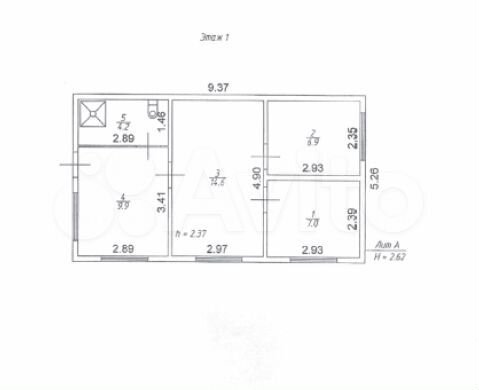 Дом 42,6 м² на участке 5,1 сот.