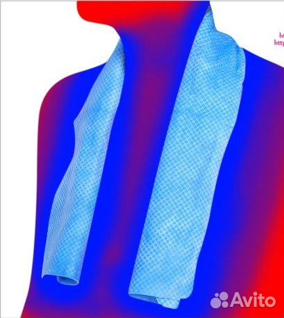 Охлаждающее полотенце розовое