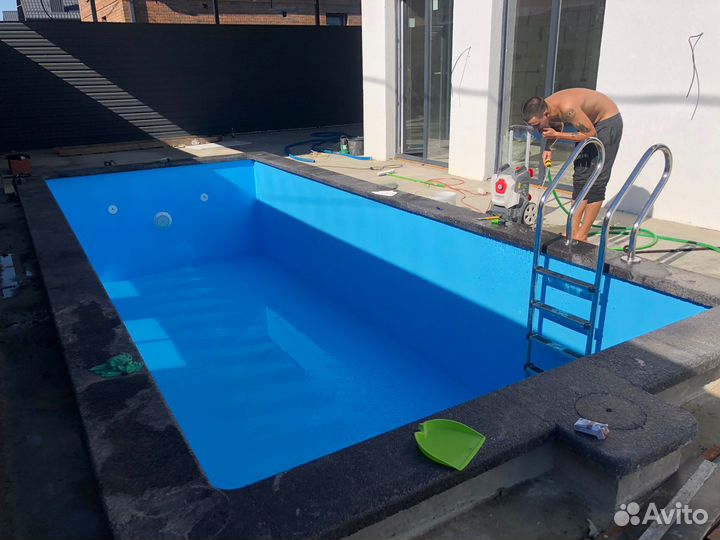 Бассейн чаша с лестницей 4м*3м*1,5м