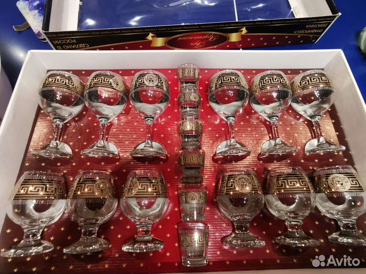 Набор подарочный, фужеры и рюмки