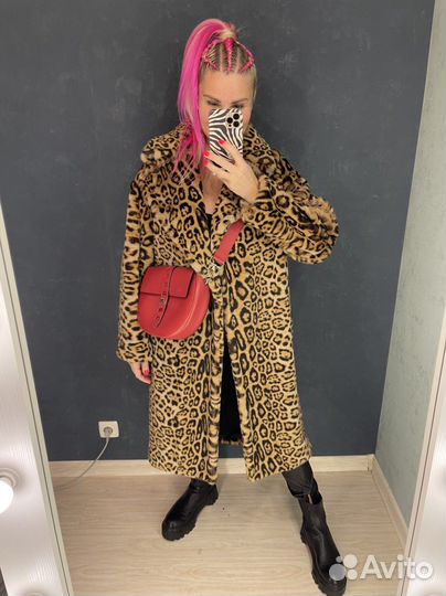 Новая шуба леопардовая IVY angel шерсть/ангора