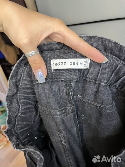 Джинсы cropp черные