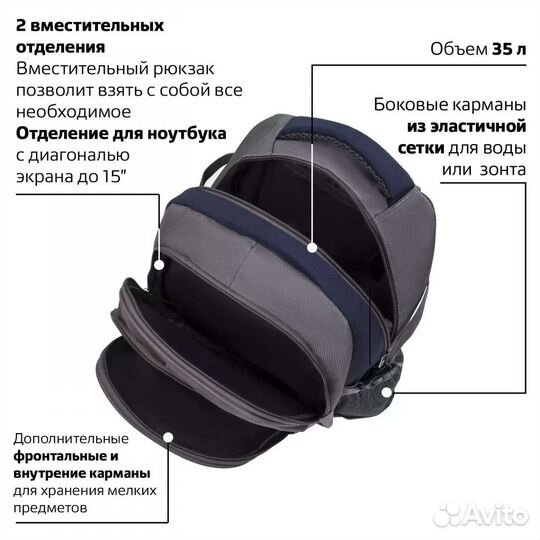 Рюкзак городской Brauberg Functional MainStream 1