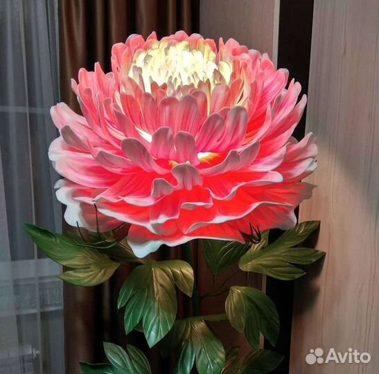 Пион - торшер. Цветы из изолона