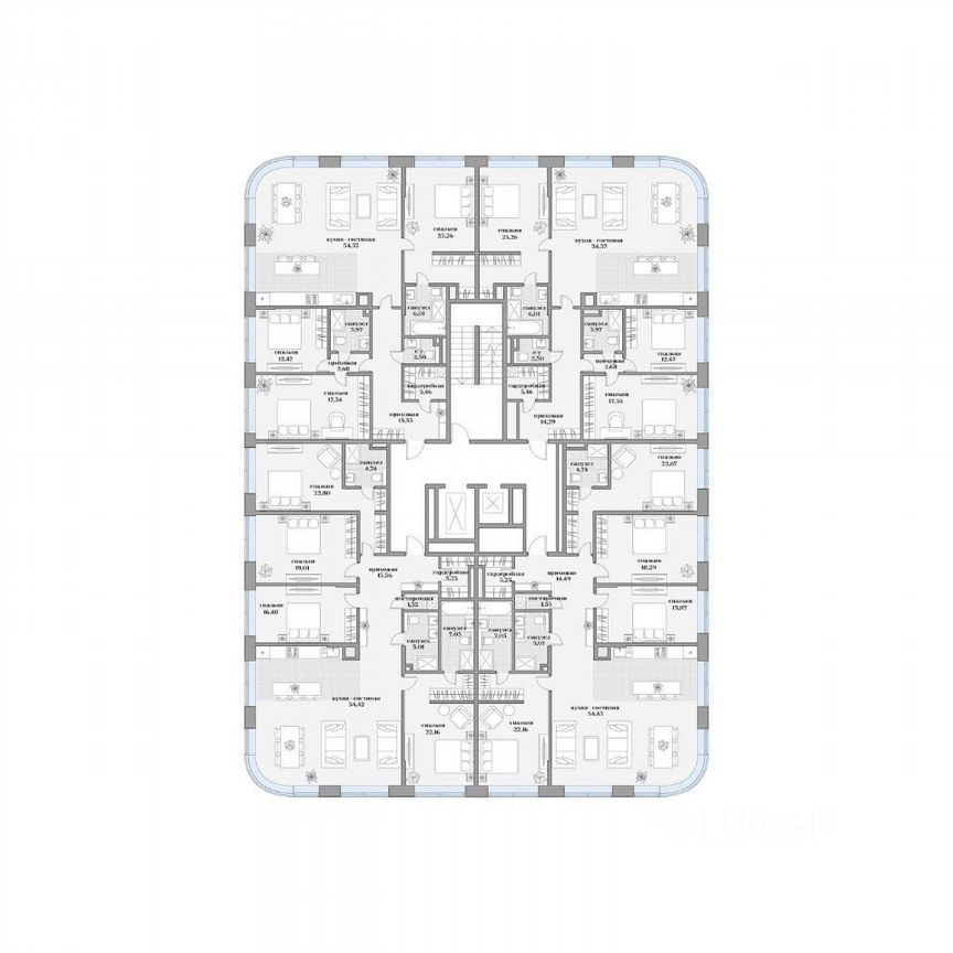 3-к. квартира, 141,3 м², 7/16 эт.