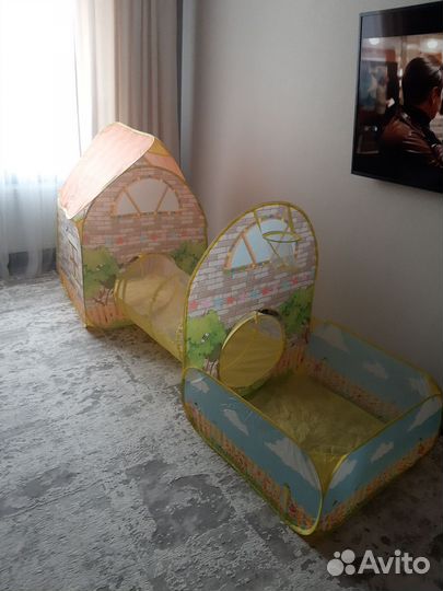 Детская игровая палатка с тоннелем