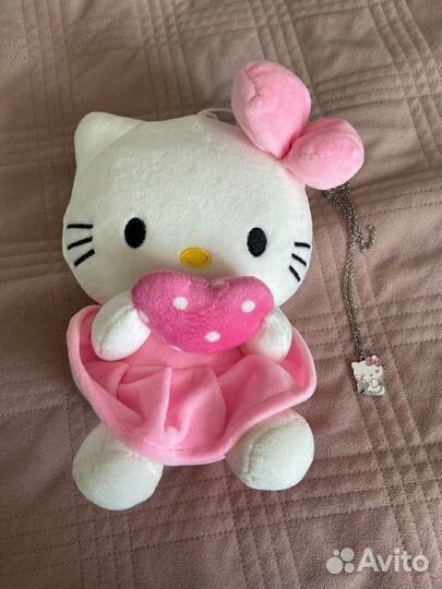 Игрушка Hello kitty 25 см + подвеска и стикеры