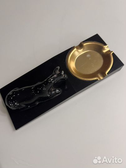 Пепельница карболит металл Конь Винтаж СССР