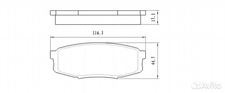 Колодки тормозные дисковые задние Winkod W2127200B