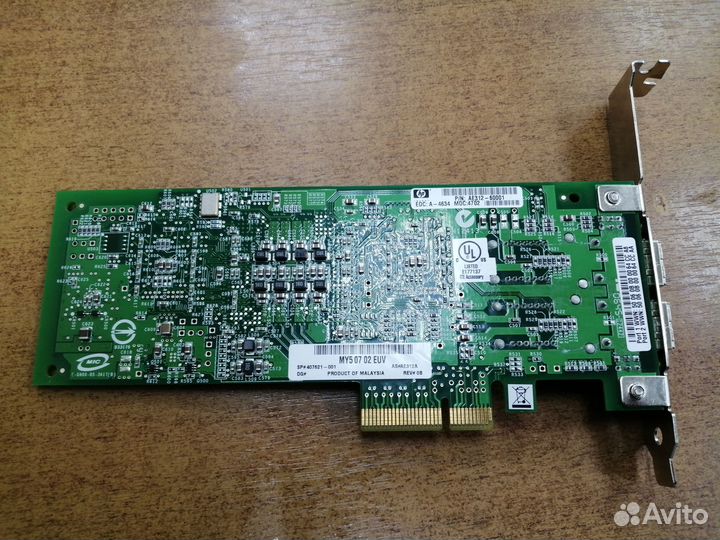Сетевой Адаптер HP 2x4Гбит/сек оптоволокно