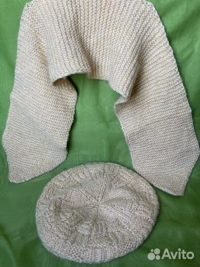 Комплект берет и шарф зима