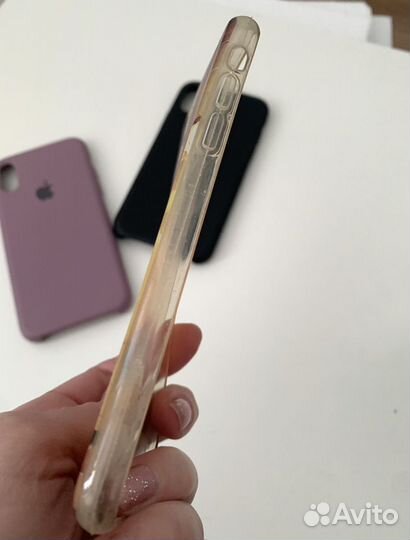 Чехол на iPhone X XS силиконовые и кожаный
