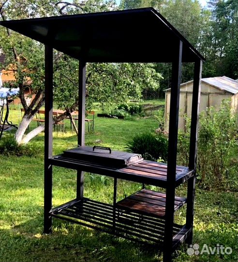 Мангальная зона, мангал, беседка