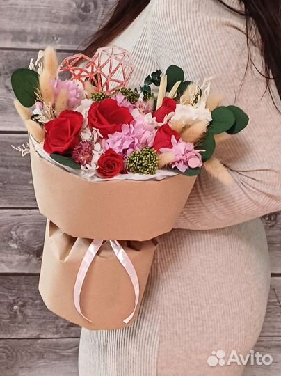 Букет из стабилизированных цветов