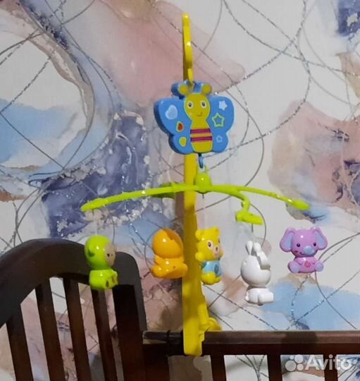 Бортики + балдахин +мобиль+ ортопедическая подушка