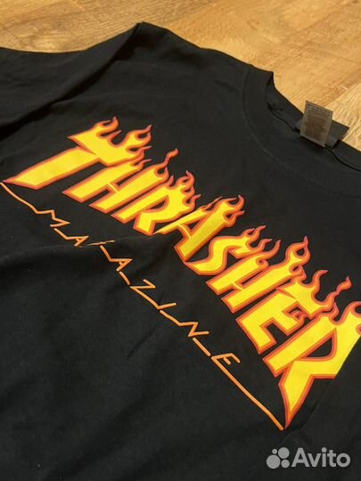 Лонгслив thrasher черный