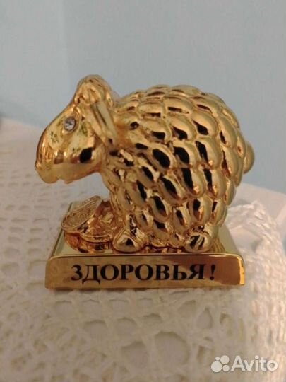 Сувенир Овечка с кристаллами Swarovski