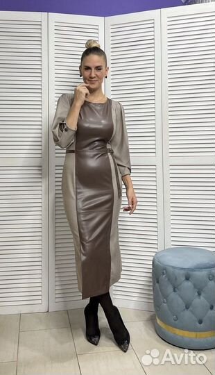 Платье женское новое трикотажное миди 42 44