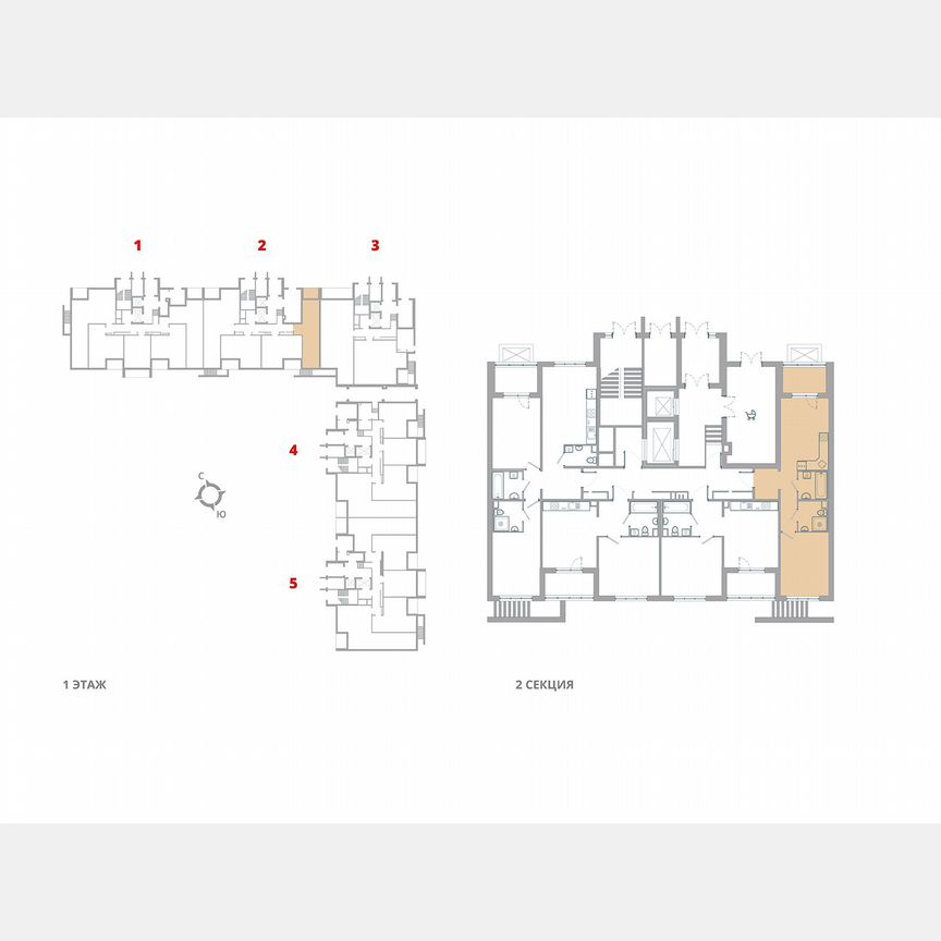 1-к. квартира, 42 м², 1/12 эт.